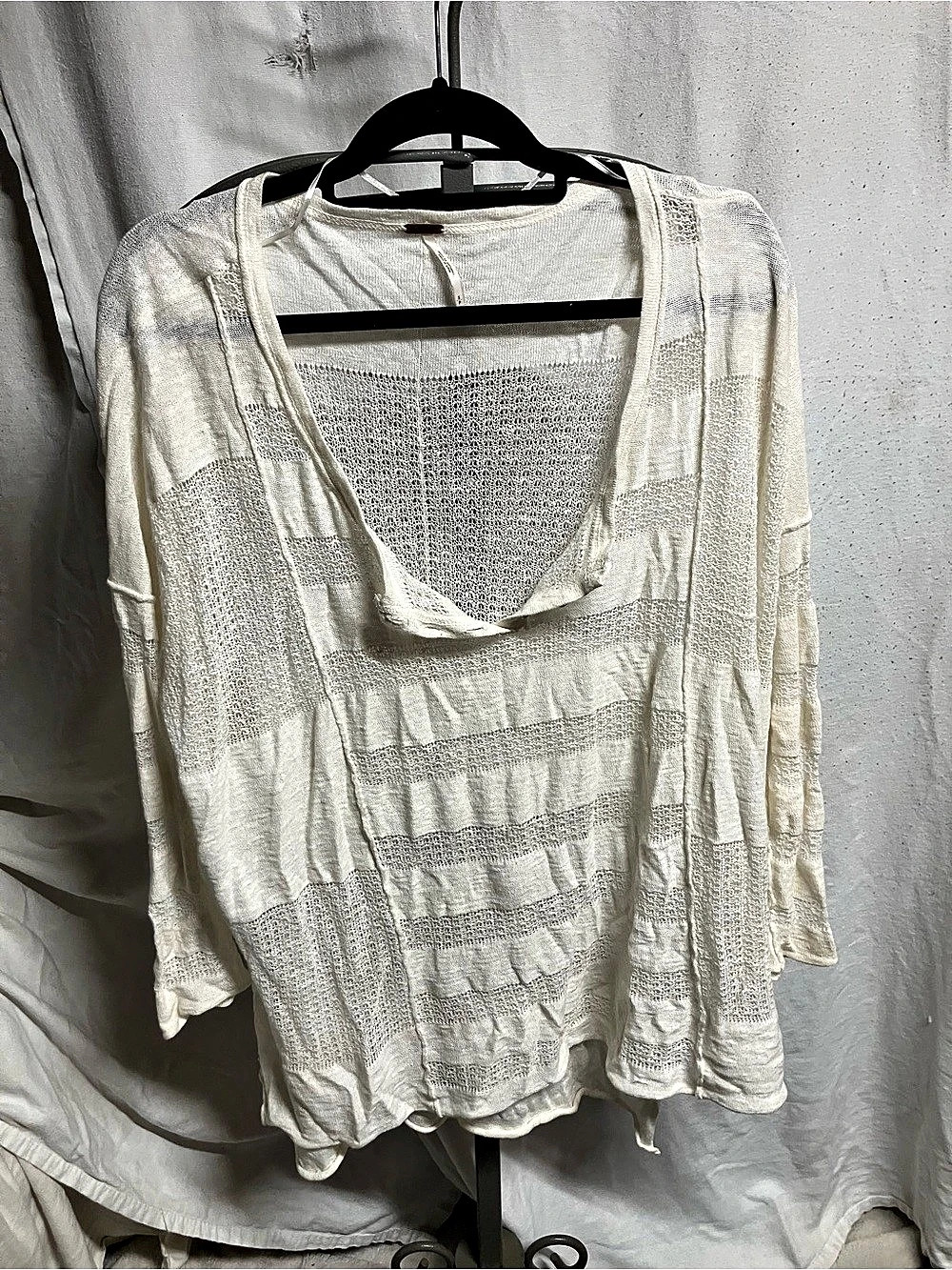 Free People Textured Tunic Cream Size Small